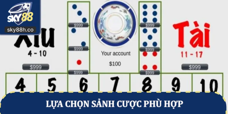 Lựa chọn sảnh cược phù hợp